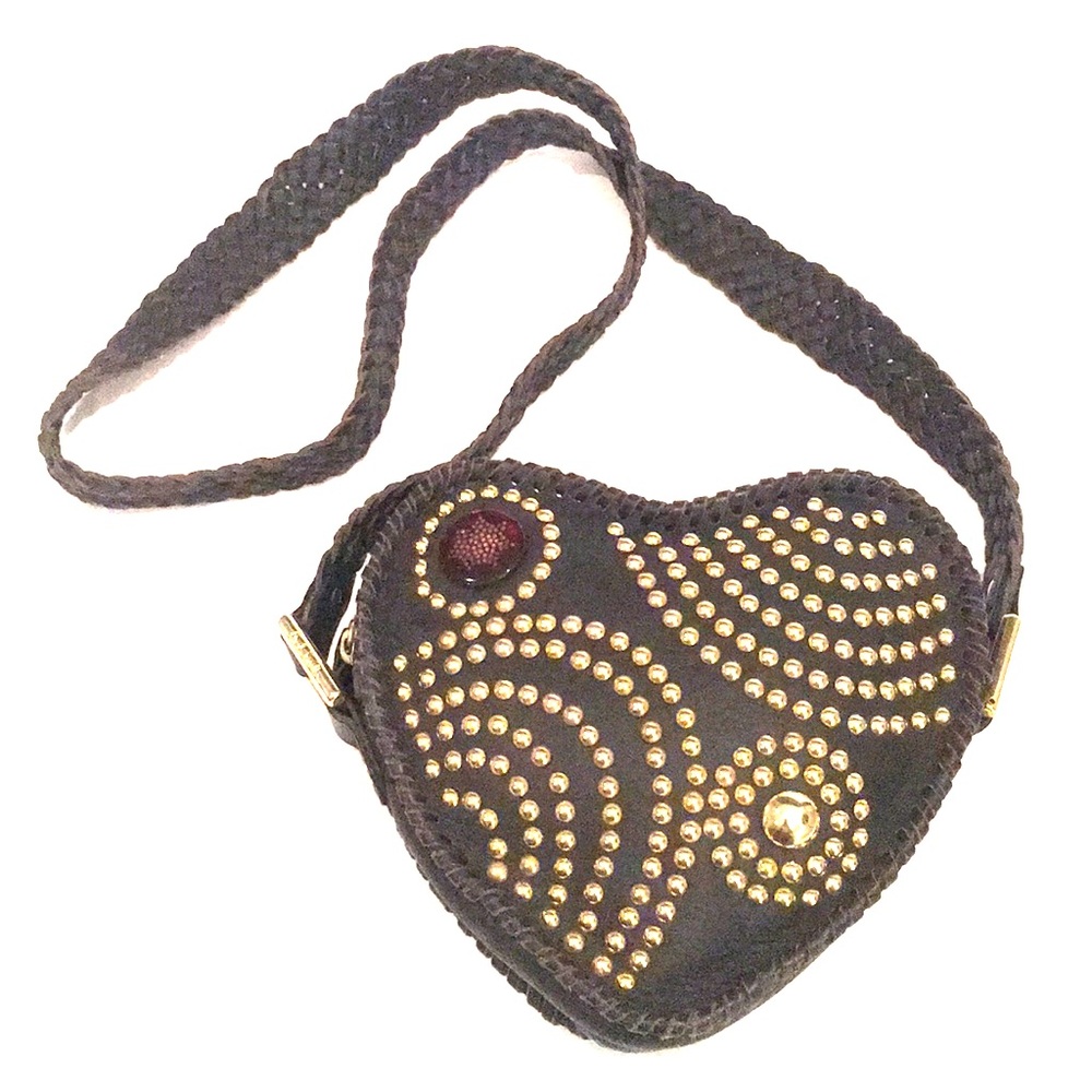 PAUL SMITH rare rockstar studded heart-shaped bag